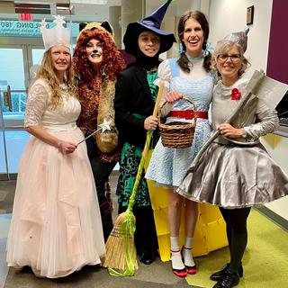 People dressed up as characters from the Wizard of Oz