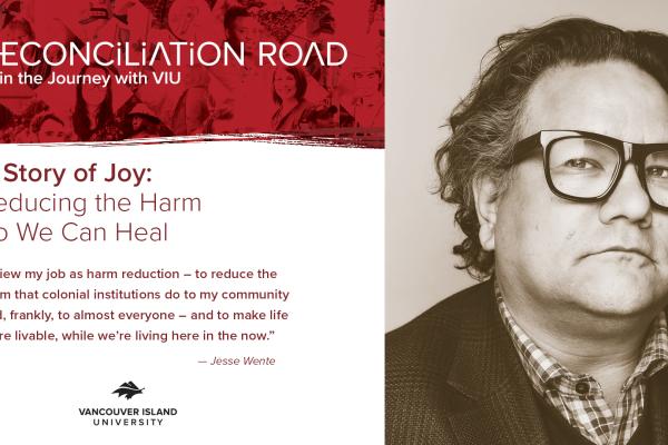 Image of Jesse Wente on Reconciliation Road branding