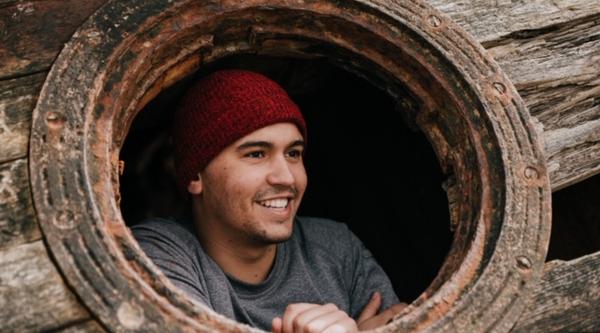 Micah Messent posing in Haida Gwaii