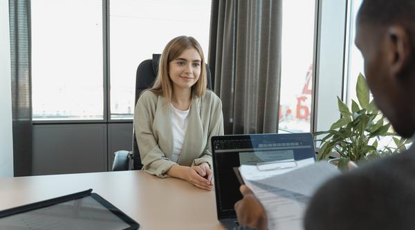 woman interviewing for a job