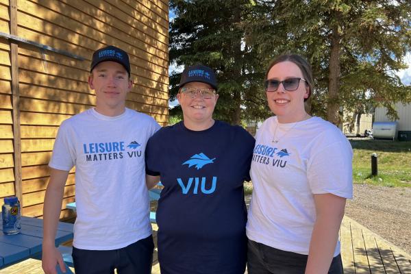 Picture of VIU Professor Aggie Weighill and two members of her research team