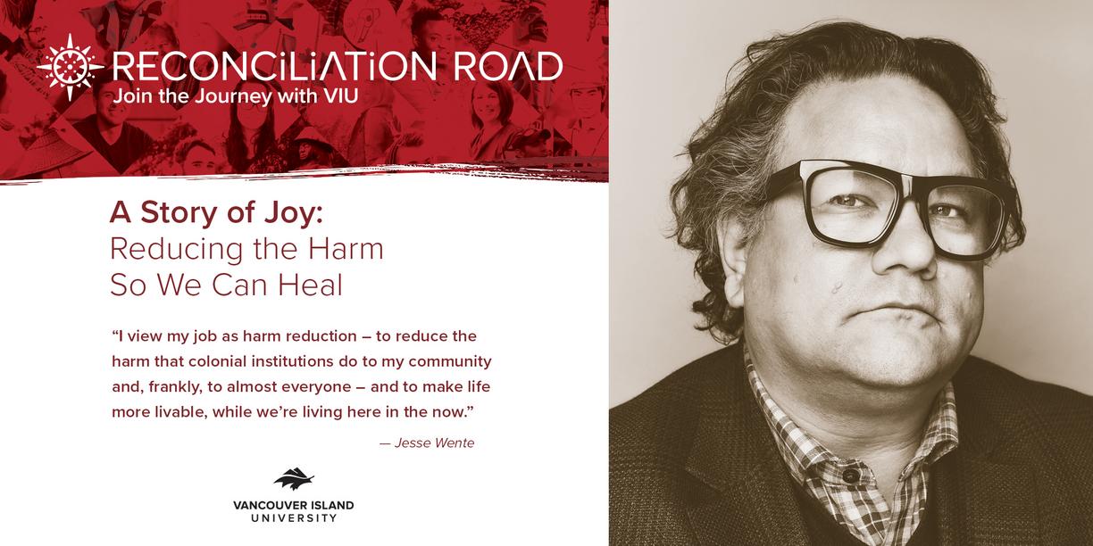 Image of Jesse Wente on Reconciliation Road branding