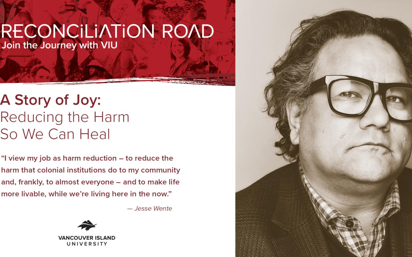Image of Jesse Wente on Reconciliation Road branding